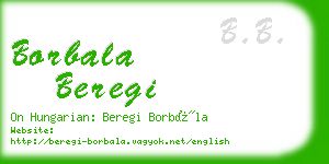 borbala beregi business card